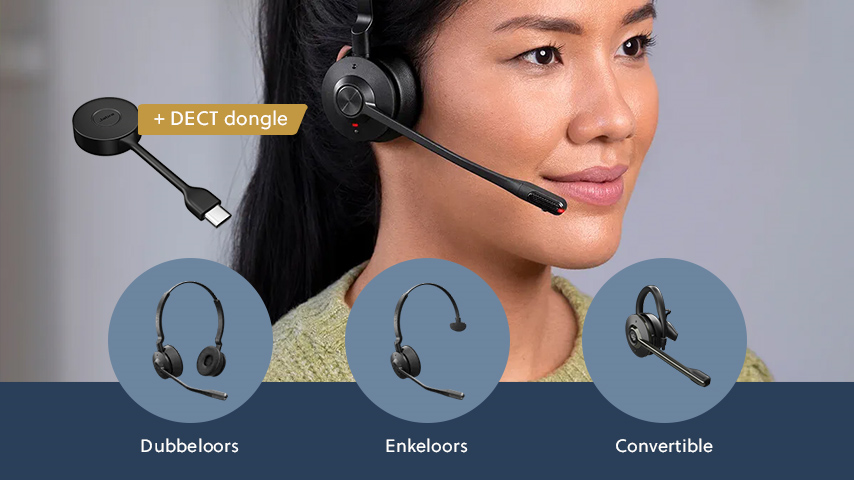 Jabra Engage 55 headsets met DECT dongle