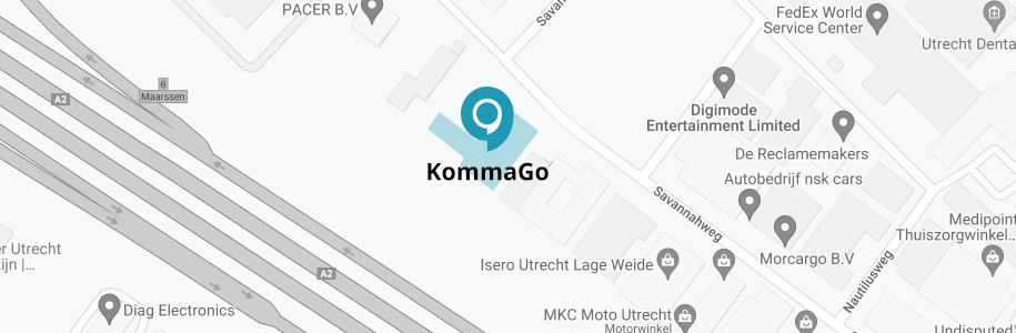 KommaGo op de kaart
