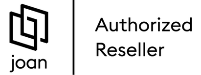joan Authorized Reseller logo voor Presentatiestore, onderdeel van KommaGo